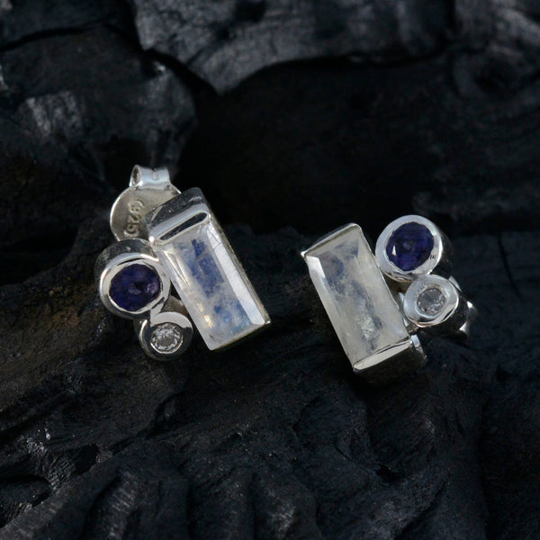 Multi-African-Natalia-Trilogy-Stud-multicolor-Sterling-Silver-Earring