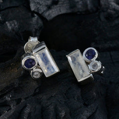 Multi-African-Natalia-Trilogy-Stud-multicolor-Sterling-Silver-Earring