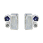 Multi-African-Natalia-Trilogy-Stud-multicolor-Sterling-Silver-Earring