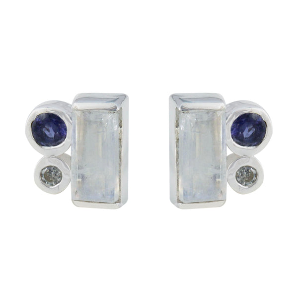 Multi-African-Natalia-Trilogy-Stud-multicolor-Sterling-Silver-Earring