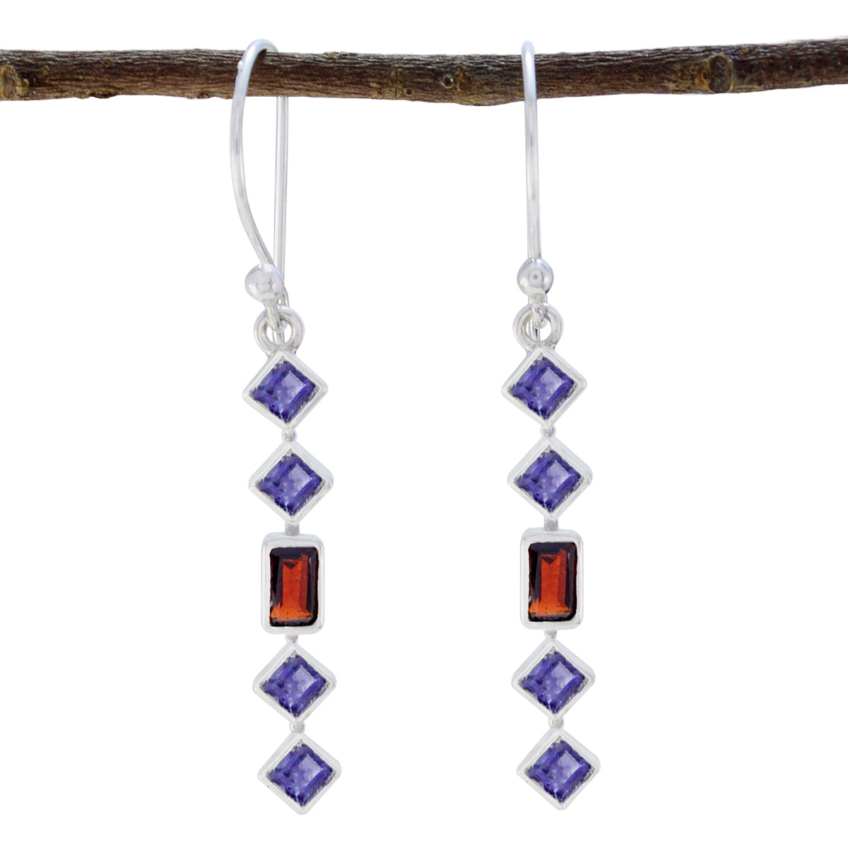 Multi-Latin-American-Ha-eun-multiple-Dangle-multicolor-925-Sterling-Silver-Earring メイン画像