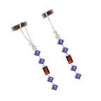 Multi-Latin-American-Ha-eun-multiple-Dangle-multicolor-925-Sterling-Silver-Earring