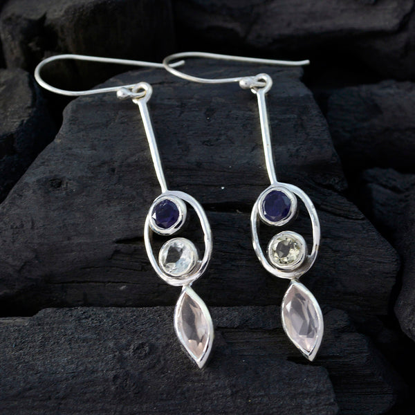 Multi-French-Hana-multiple-Dangle-multicolor-92.5-Silver-Earring