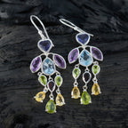 Multi-Russian-Wen-multiple-Dangle-multicolor-925-Sterling-Silver-Earring