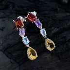 Multi-Turkish-María-quarter-Stud-multicolor-92.5-Silver-Earring