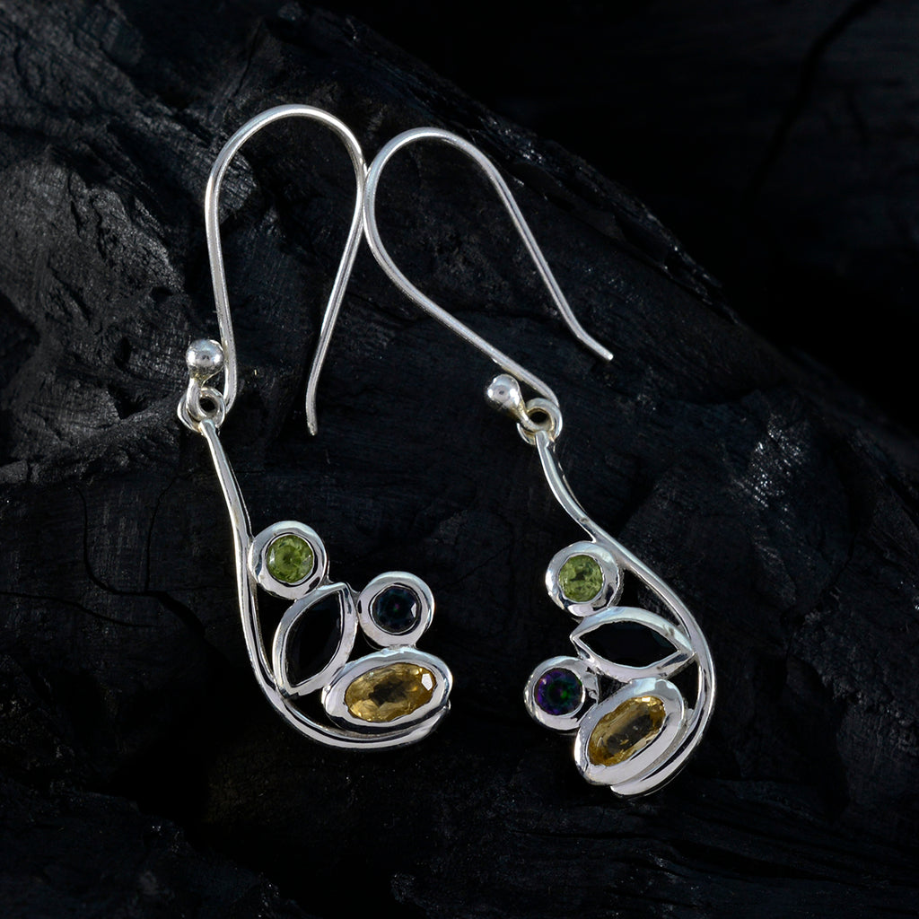 Multi-Australian-Addison-quarter-Dangle-multicolor-Sterling-Silver-Earring