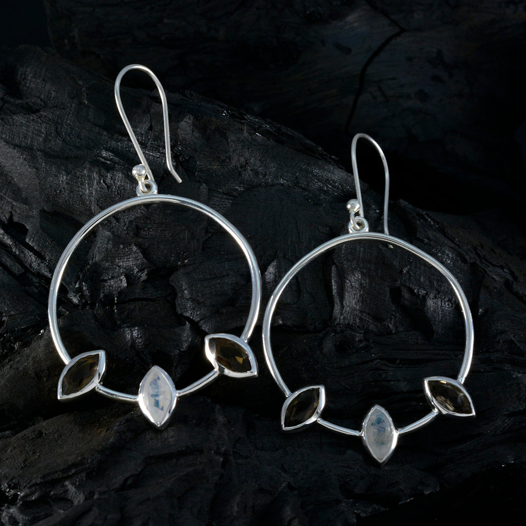 Multi-Australian-Mia-Trilogy-Dangle-multicolor-Silver-Earring