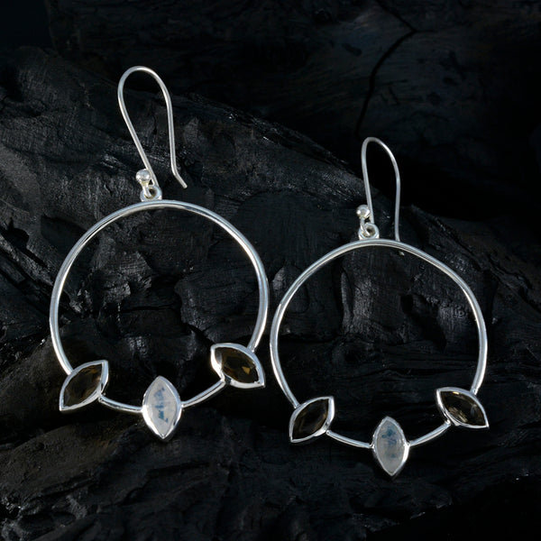 Multi-Australian-Mia-Trilogy-Dangle-multicolor-Silver-Earring