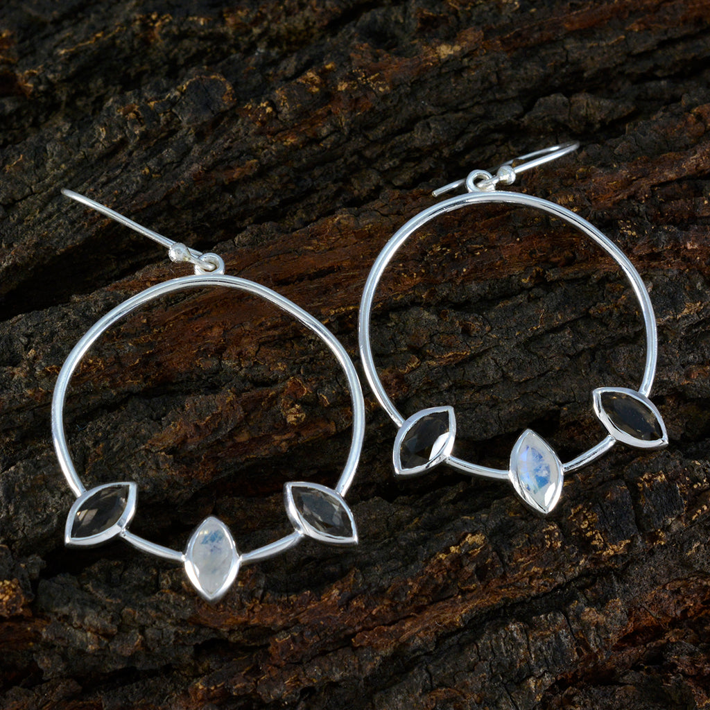 Multi-Australian-Mia-Trilogy-Dangle-multicolor-Silver-Earring