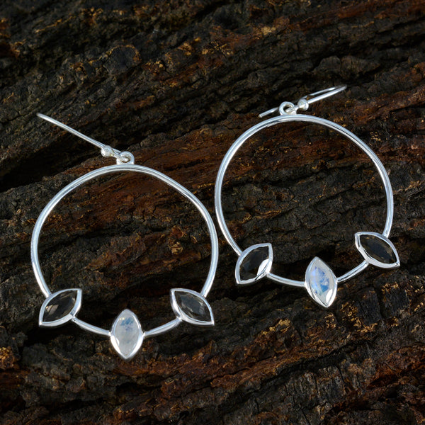 Multi-Australian-Mia-Trilogy-Dangle-multicolor-Silver-Earring