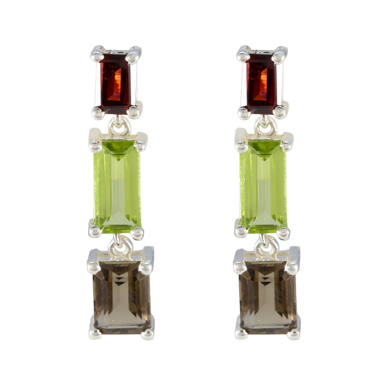 Multi-German-Nora-multiple-Stud-multicolor-925-Silver-Earring Immagine principale del prodotto