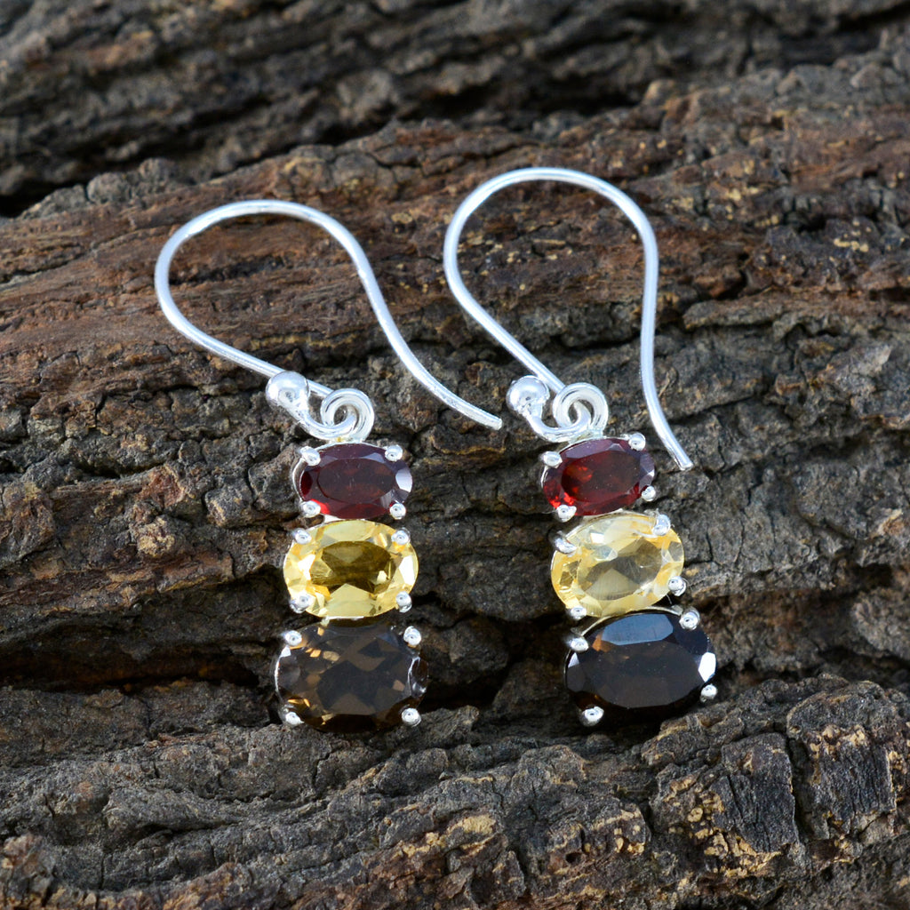 Multi-Russian-Yasmine-multiple-Dangle-multicolor-925-Sterling-Silver-Earring