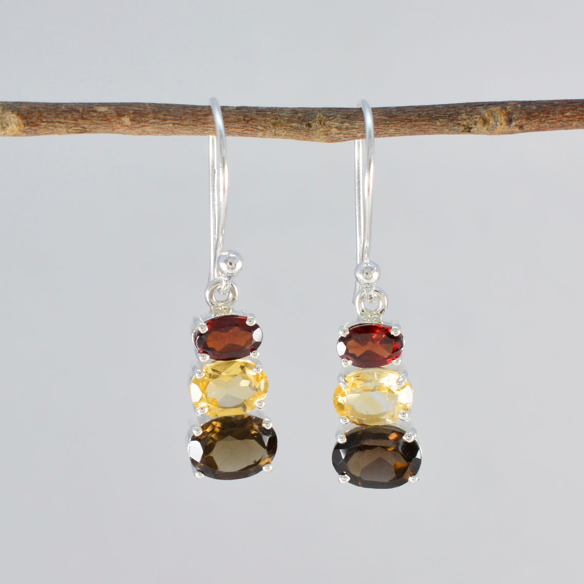 Multi-Russian-Yasmine-multiple-Dangle-multicolor-925-Sterling-Silver-Earring