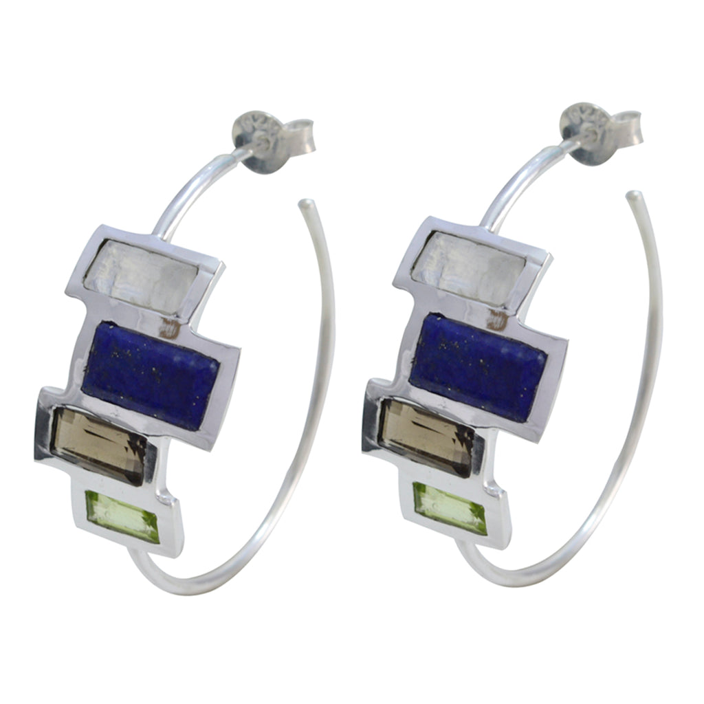 Multi-Korean-Clara-multiple-Stud-multicolor-925-Silver-Earring
