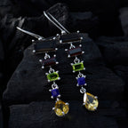 Multi-Korean-Jiwoo-multiple-Dangle-multicolor-Sterling-Silver-Earring