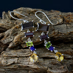Multi-Korean-Jiwoo-multiple-Dangle-multicolor-Sterling-Silver-Earring