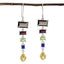 Multi-Korean-Jiwoo-multiple-Dangle-multicolor-Sterling-Silver-Earring