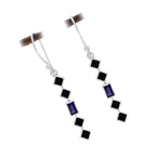 Multi-Japanese-Li-Lee-multiple-Dangle-multicolor-Silver-Earring
