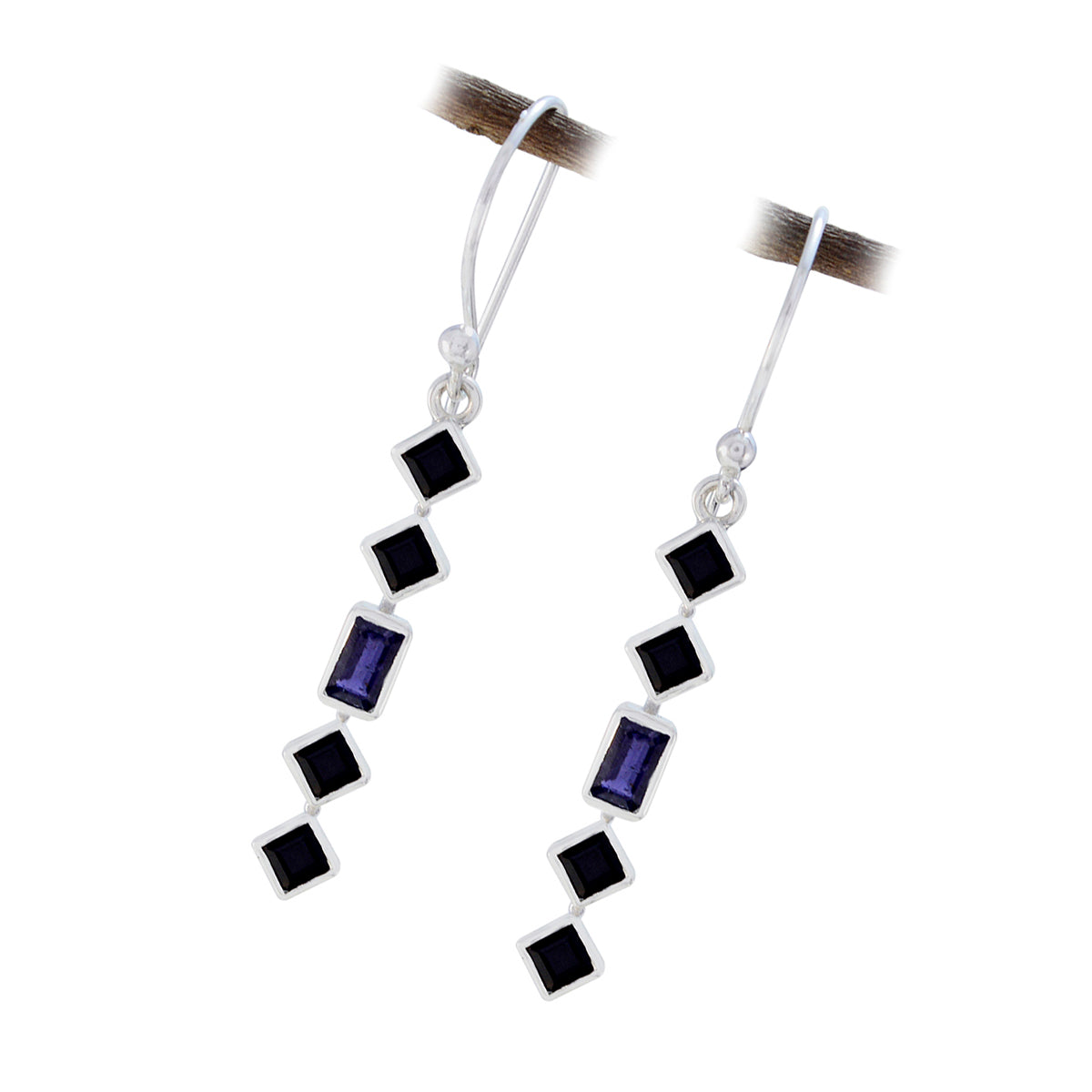 Multi-Japanese-Li-Lee-multiple-Dangle-multicolor-Silver-Earring