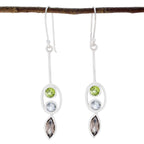 Multi-Turkish-Ling-multiple-Dangle-multicolor-925-Sterling-Silver-Earring