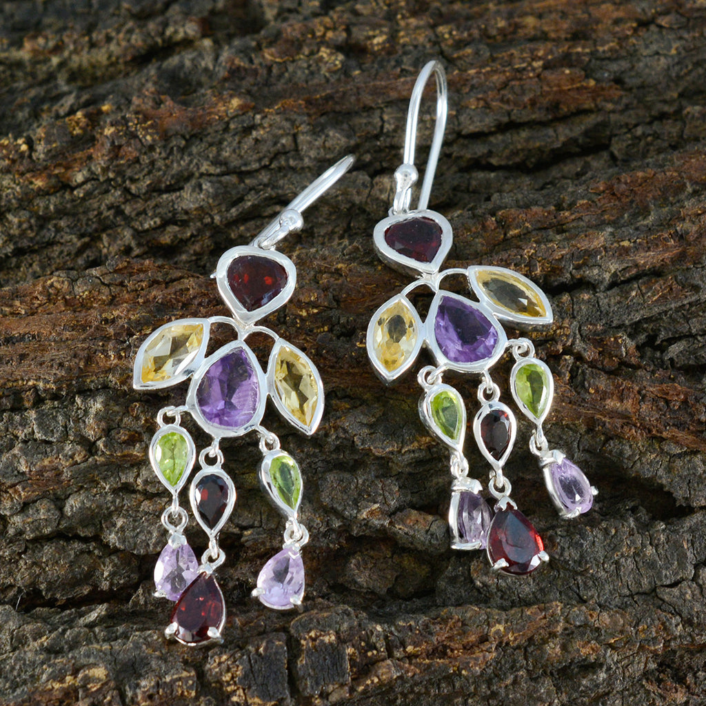 Multi-Moroccan-Xiu-multiple-Dangle-multicolor-Silver-Earring