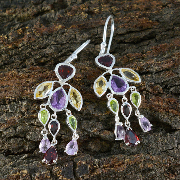 Multi-Moroccan-Xiu-multiple-Dangle-multicolor-Silver-Earring