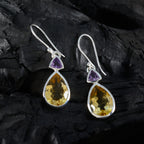 Multi-Russian-Carla-Toi-et-Moi-Dangle-multicolor-Silver-Earring