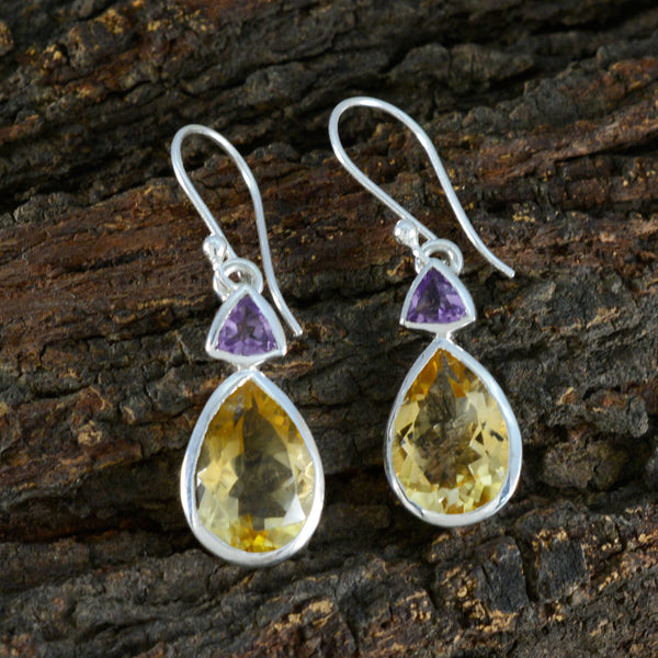 Multi-Russian-Carla-Toi-et-Moi-Dangle-multicolor-Silver-Earring