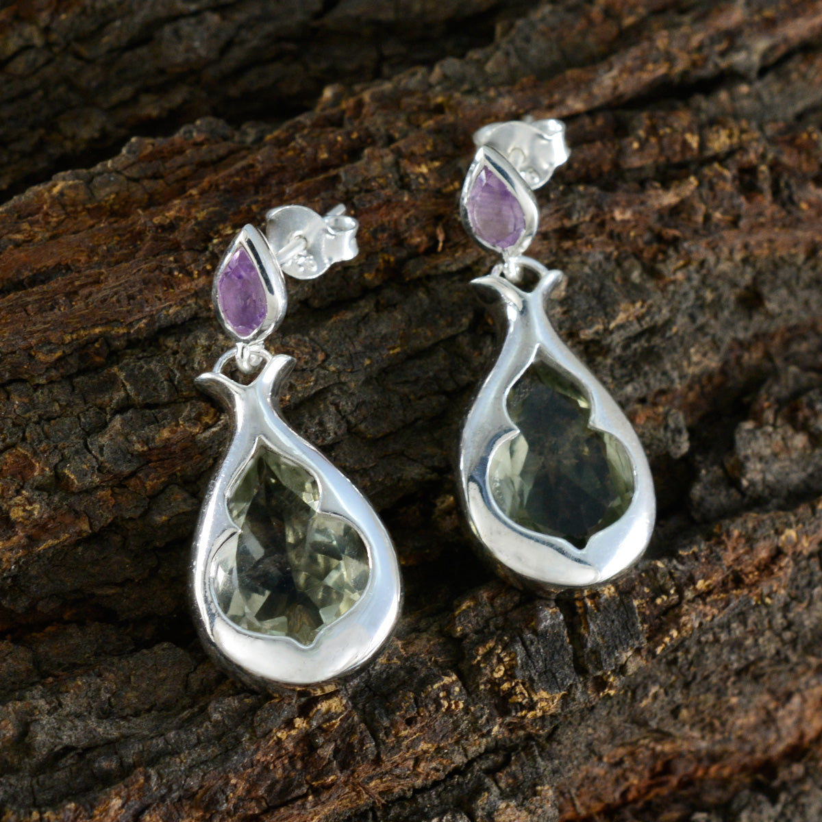 Multi-Latin-American-Greta-Toi-et-Moi-Stud-multicolor-925-Sterling-Silver-Earring