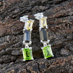 Multi-African-Nova-multiple-Stud-multicolor-92.5-Silver-Earring