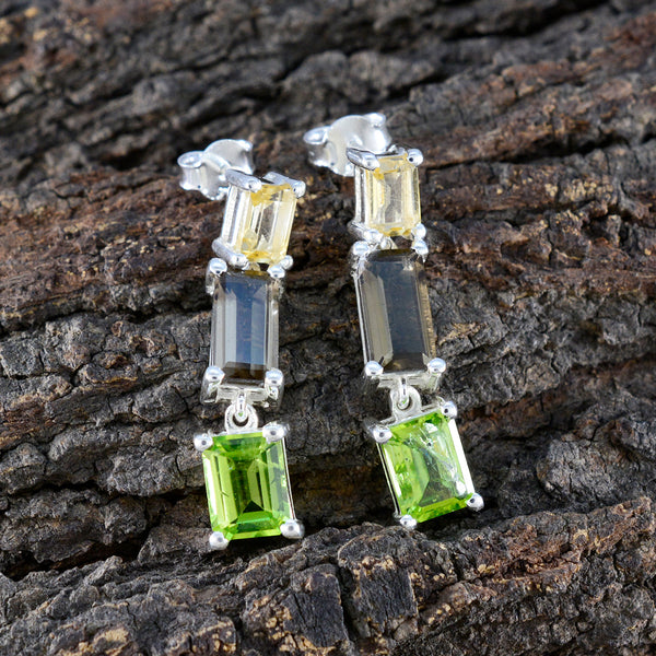 Multi-African-Nova-multiple-Stud-multicolor-92.5-Silver-Earring