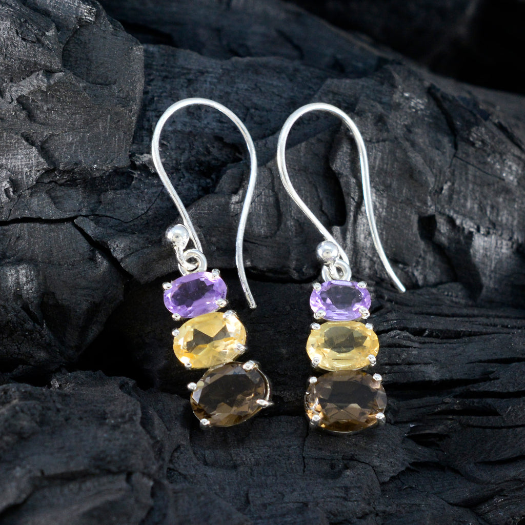 Multi-Moroccan-Zoe-multiple-Dangle-multicolor-Silver-Earring
