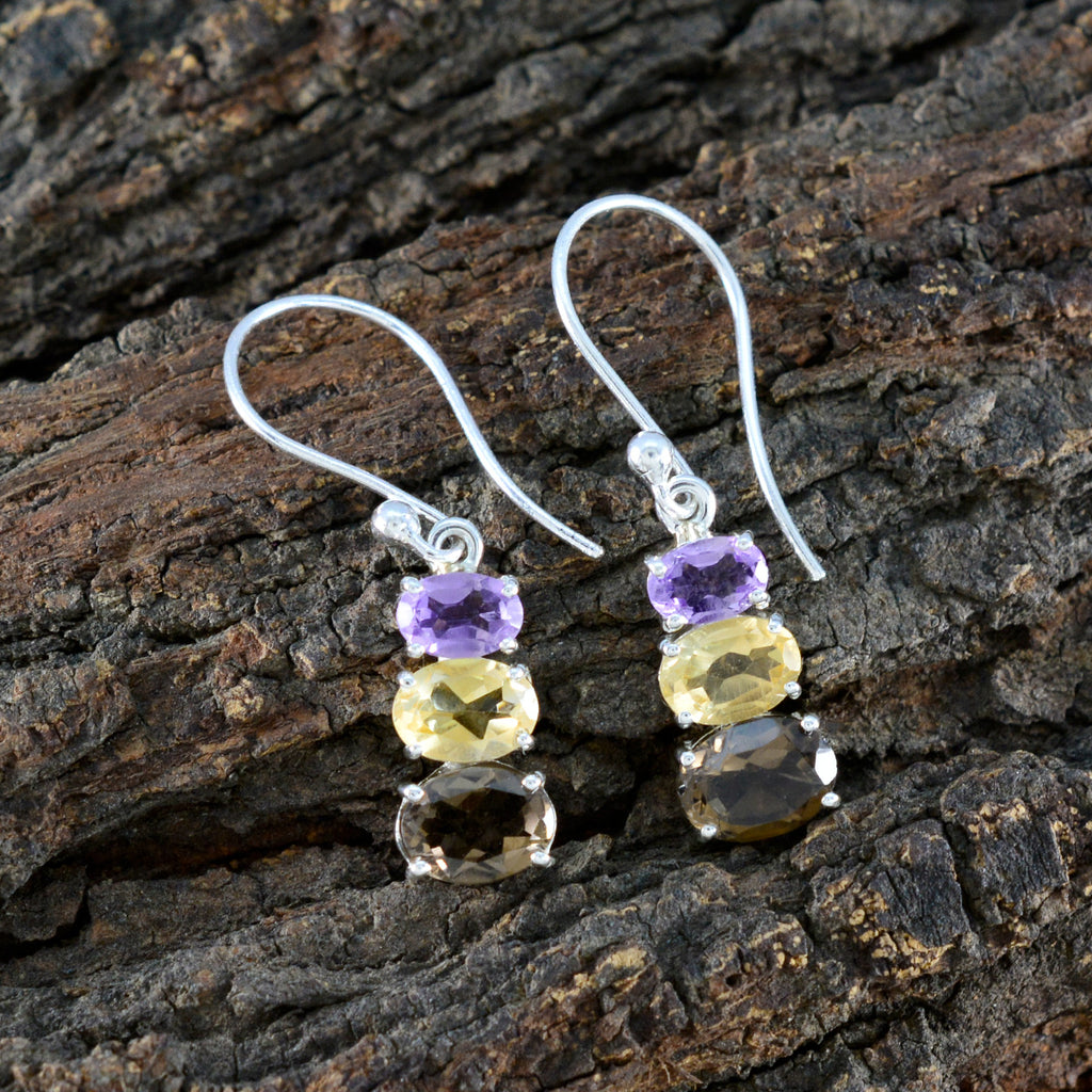 Multi-Moroccan-Zoe-multiple-Dangle-multicolor-Silver-Earring