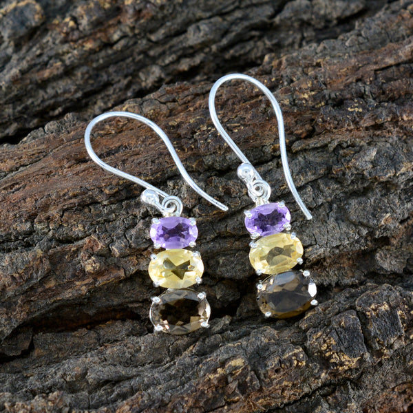 Multi-Moroccan-Zoe-multiple-Dangle-multicolor-Silver-Earring