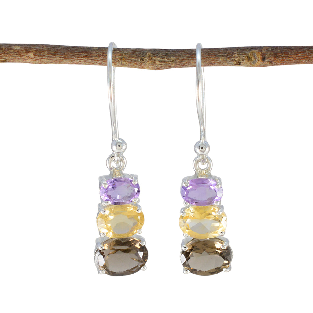 Multi-Moroccan-Zoe-multiple-Dangle-multicolor-Silver-Earring