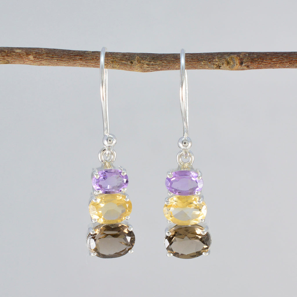 Multi-Moroccan-Zoe-multiple-Dangle-multicolor-Silver-Earring