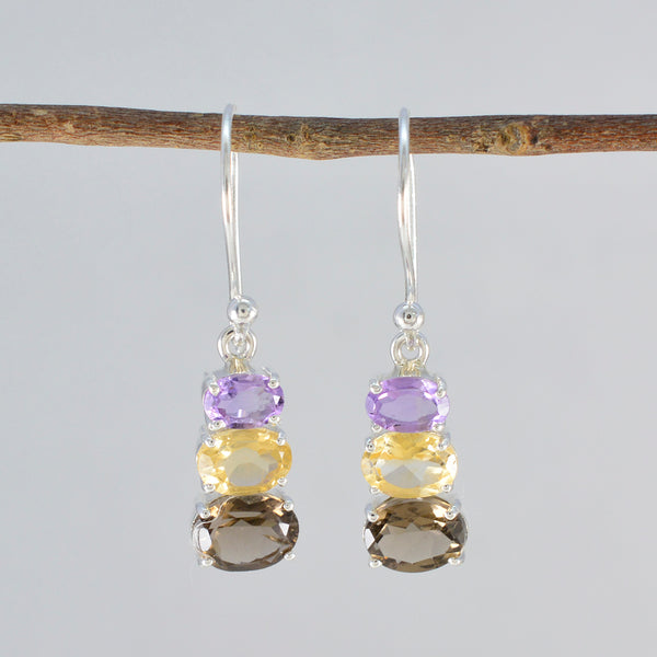 Multi-Moroccan-Zoe-multiple-Dangle-multicolor-Silver-Earring