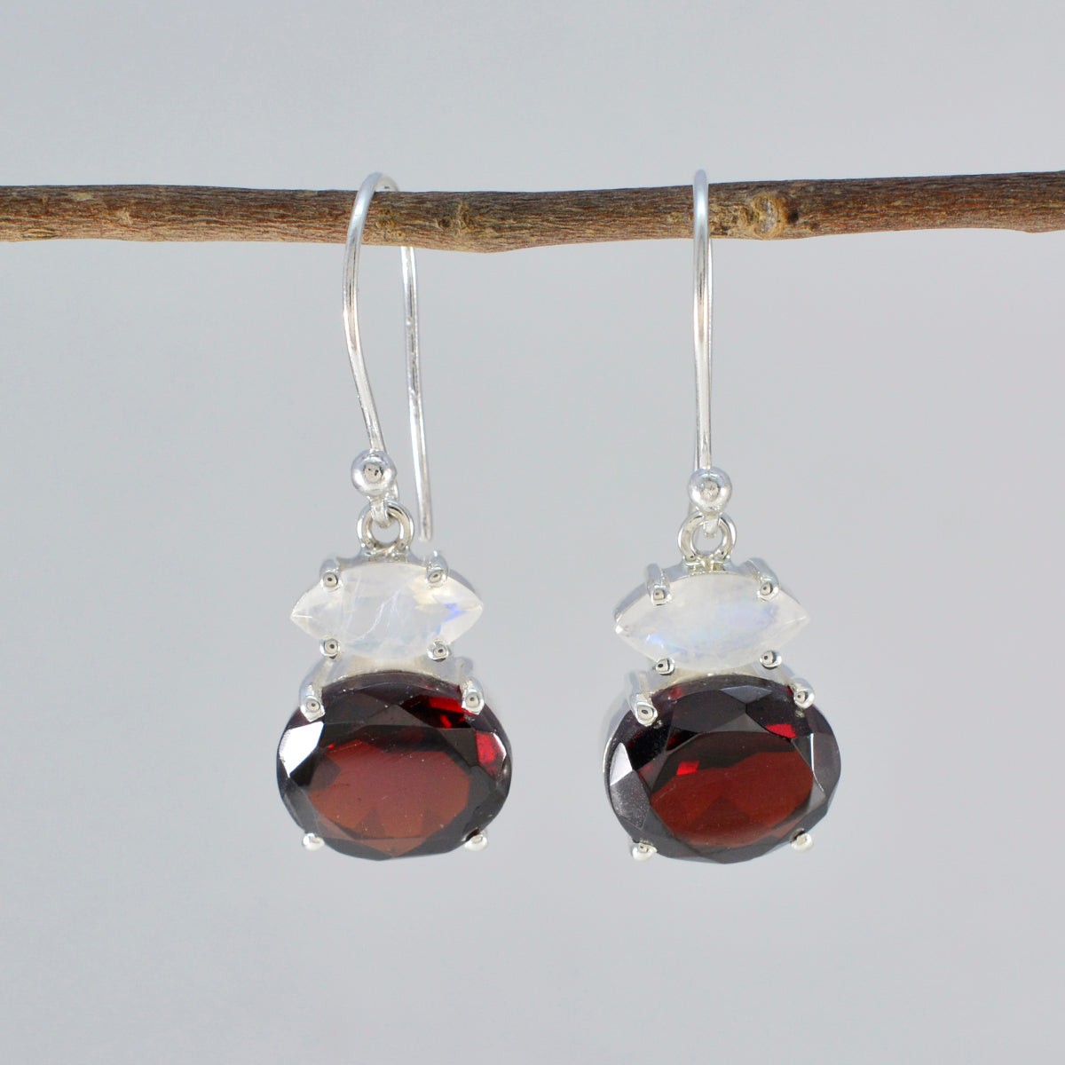 Pendientes colgantes multicolores de plata 925 con múltiples diseños coreanos de Min-seo Imagen secundaria del producto