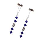 Multi-Moroccan-Yan-multiple-Dangle-multicolor-925-Silver-Earring