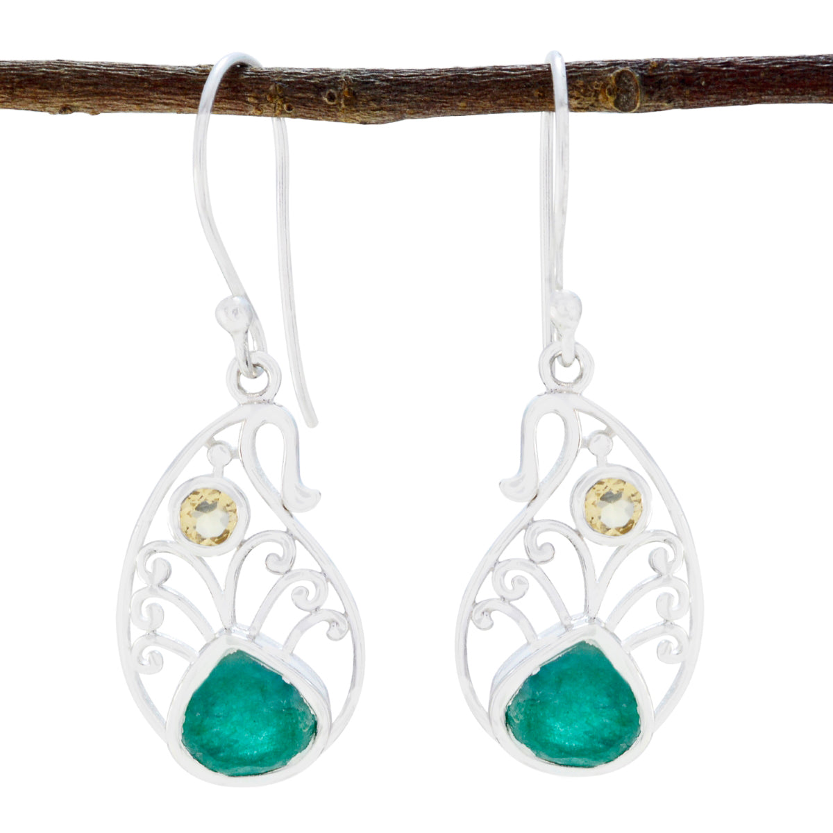 Multi-African-Camilla-multiple-Dangle-multicolor-92.5-Silver-Earring