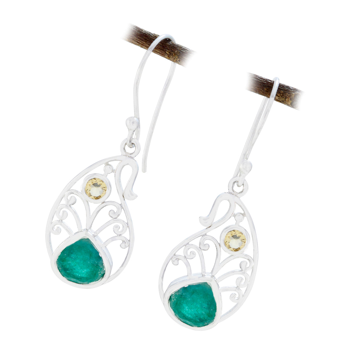 Multi-African-Camilla-multiple-Dangle-multicolor-92.5-Silver-Earring