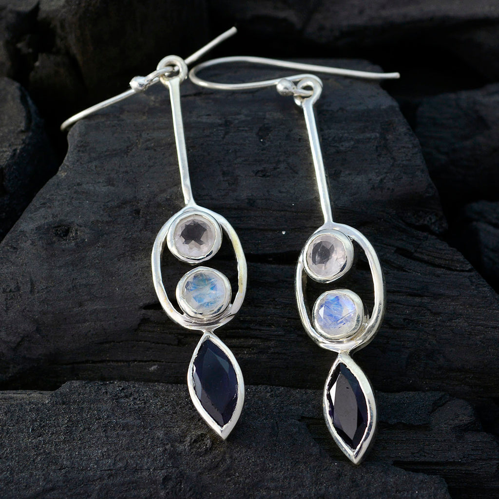 Multi-American-Evelyn-multiple-Dangle-multicolor-925-Sterling-Silver-Earring