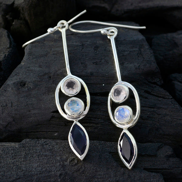 Multi-American-Evelyn-multiple-Dangle-multicolor-925-Sterling-Silver-Earring