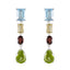 Multi-Middle-Eastern-Micaela-quarter-Stud-multicolor-Silver-Earring