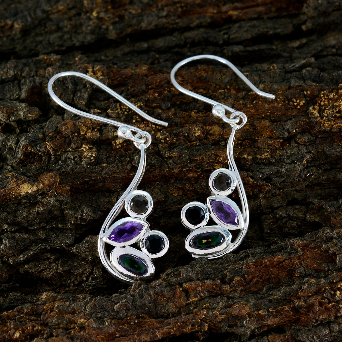 Multi-Latin-American-Aisha-quarter-Dangle-multicolor-92.5-Silver-Earring