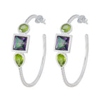 Multi-Russian-Yasmine-Trilogy-Stud-multicolor-925-Silver-Earring