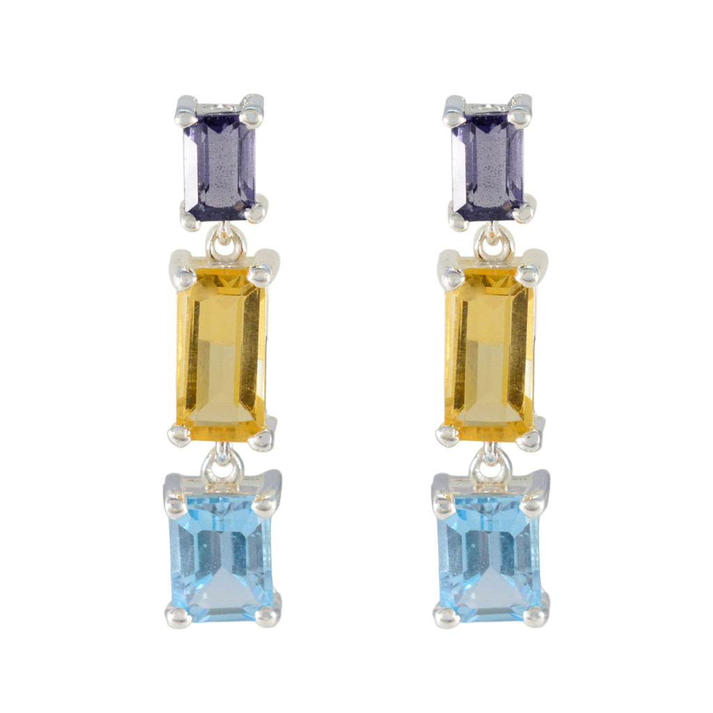 Multi-Russian-Olivia-multiple-Stud-multicolor-925-Sterling-Silver-Earring