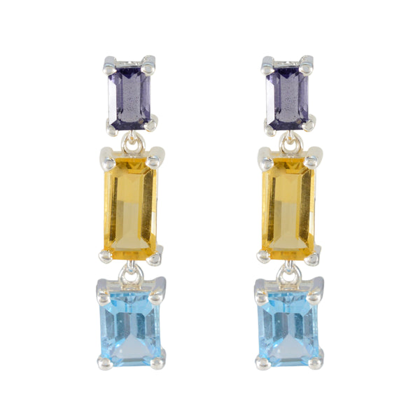 Multi-Russian-Olivia-multiple-Stud-multicolor-925-Sterling-Silver-Earring