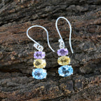 Multi-Egyptian-Zoey-multiple-Dangle-multicolor-Sterling-Silver-Earring