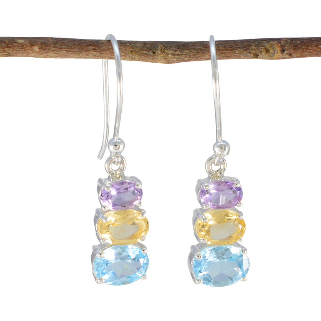Multi-Egyptian-Zoey-multiple-Dangle-multicolor-Sterling-Silver-Earring